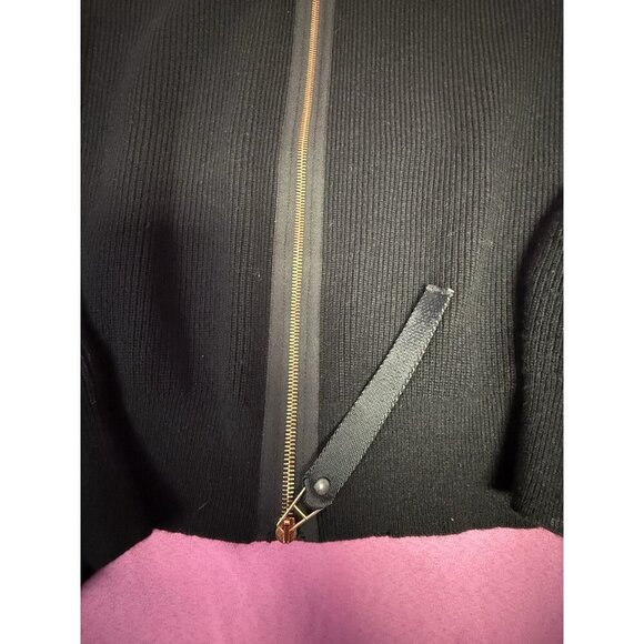 proenza schouler black wool cashmere sweater with trendy back zipper detail sz m - Picture 7 of 8